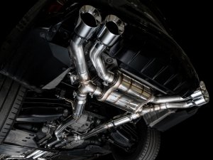 Cadillac CT4-V Blackwing Performance Exhaust - AWE Tuning - SwitchPath, Cat Back - Chrome Silver - `21-`27